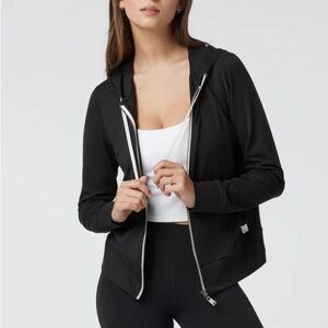 Vuori Women’s Black Halo Zip-Up Hoodie, Size Small